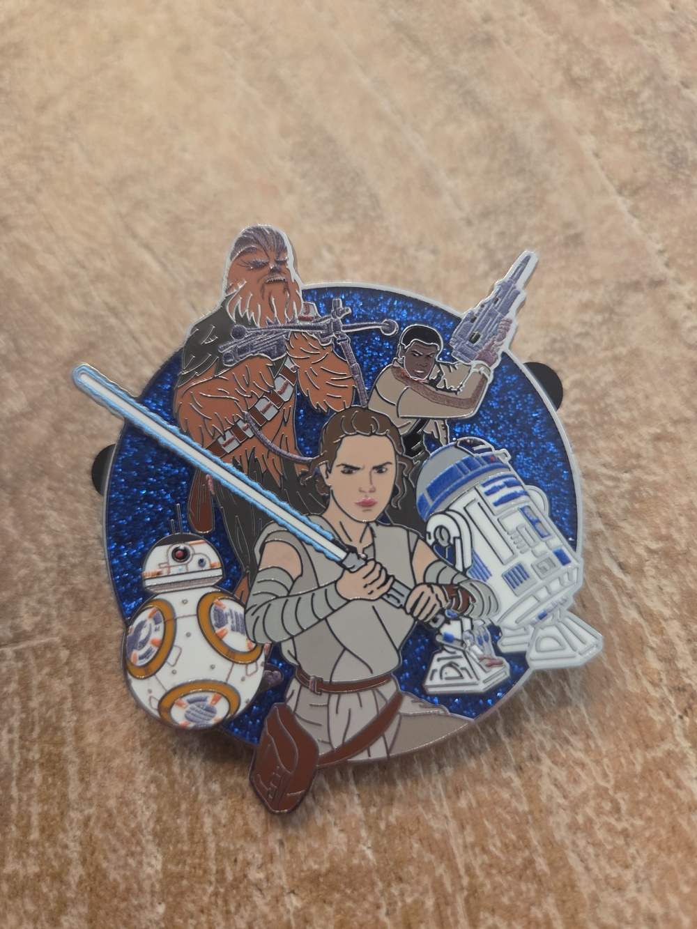 Star Wars Disney Blue Glitter Character Pin - Multi-Color Collectible